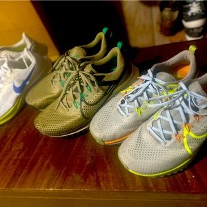 Nike pegasus, 2-nike pegasus trail 4’s, all size 11